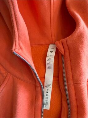 lululemon athletica orange  Half-Zip Hooded Sweatshirt